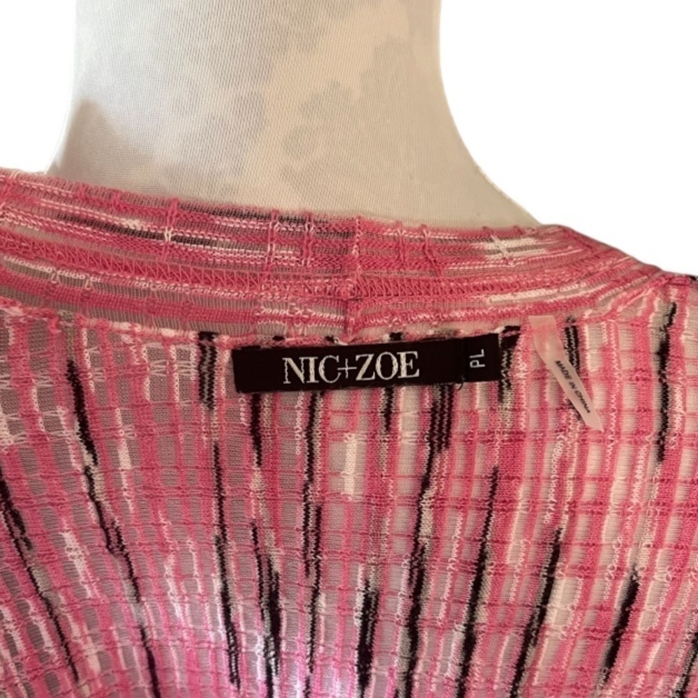 NIC + ZOE Sweet Song Linen Blend Cardigan | Open Front Lightweight | PL - Picture 3 of 4